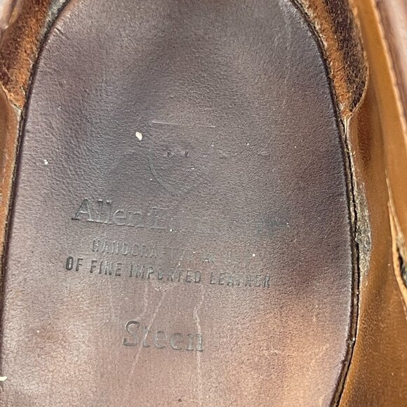 Allen Edmonds Steen Dark Brown Slip On Split Toe Loafers Dress Shoes - Picture 6 of 15